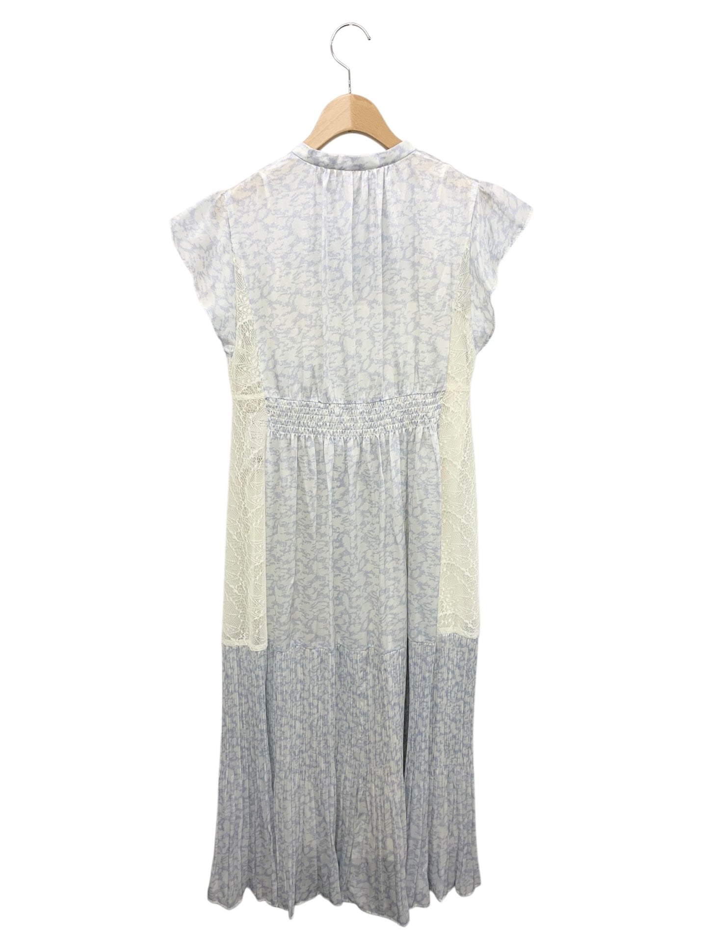 セルフォード マーブル柄ウエストリボンフレアワンピース CWF0222019 36 ブルー ITY4XKV2ID2C