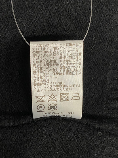 エムズグレイシー 018569 ニット セーター 38 ブラック ハイネック カメリアモチーフ ITH7SB6ZJS88 【SALE】