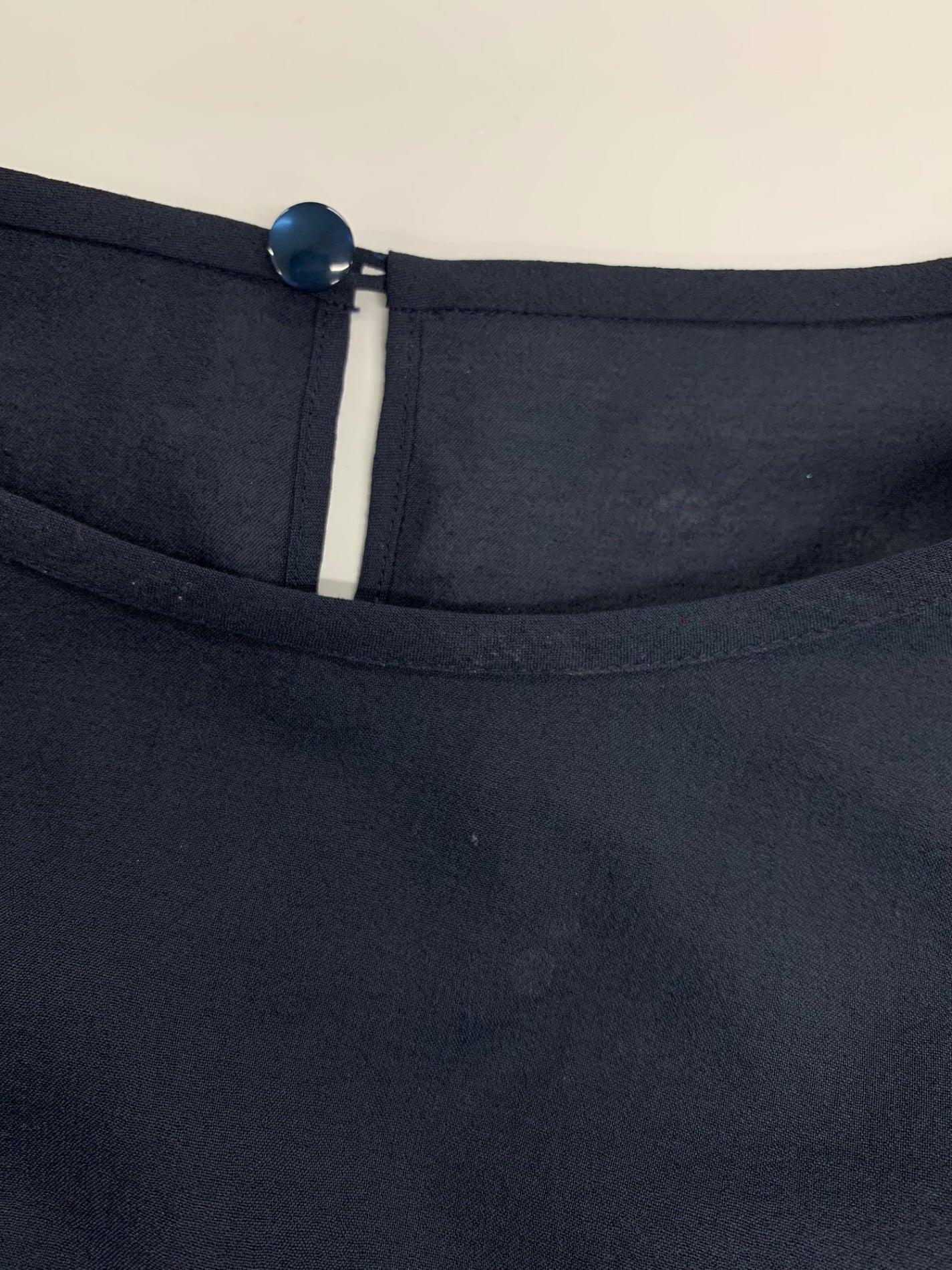 エムズグレイシー 011323 ワンピース 40 ネイビー ウエストギャザー 袖リボン ITTXKQPG3T6O