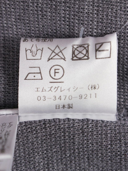 エムズグレイシー 318706 タートルネックニット 38 グレー リボン ベルスリーブ ITFRTYJNOW66
