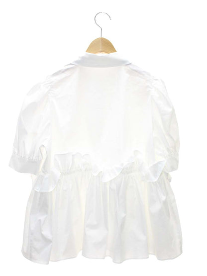 トレフルプラスワン 230248S シャツ F ホワイト フリル リボン IT4YXAHL8K7A