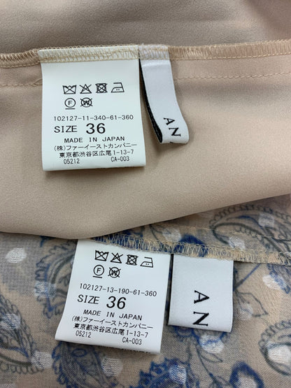 アナイ 102127-13-190-61-360 102127-11-340-61-360 セットアップ 36 ベージュ トップス スカート IT01R1MPPNB7
