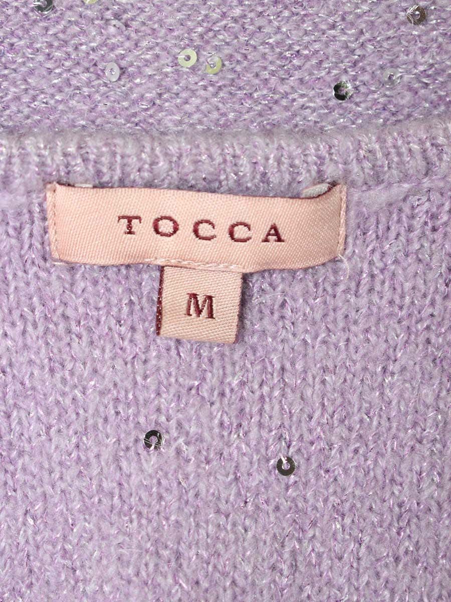トッカ SNOW STORM KNIT ボレロ KRTOCW0520 M パープル スパンコール モヘア ITKHXOFWFNNC