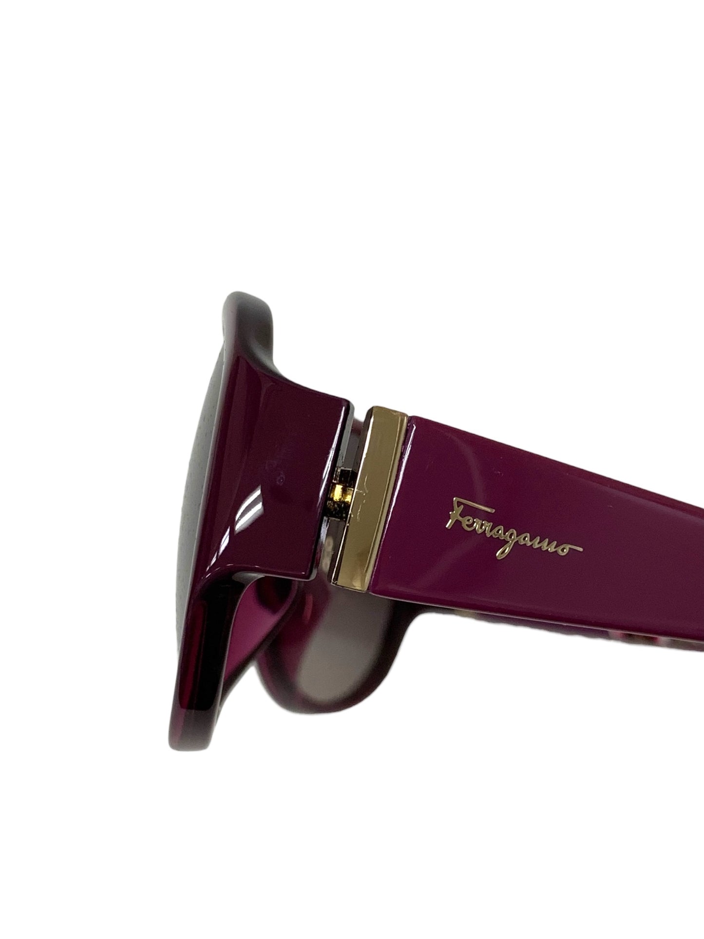 フェラガモ SF683SA サングラス パープル アジアンフィット  フルリム セルフレーム 花・植物 ITL9I0W9CH2S
