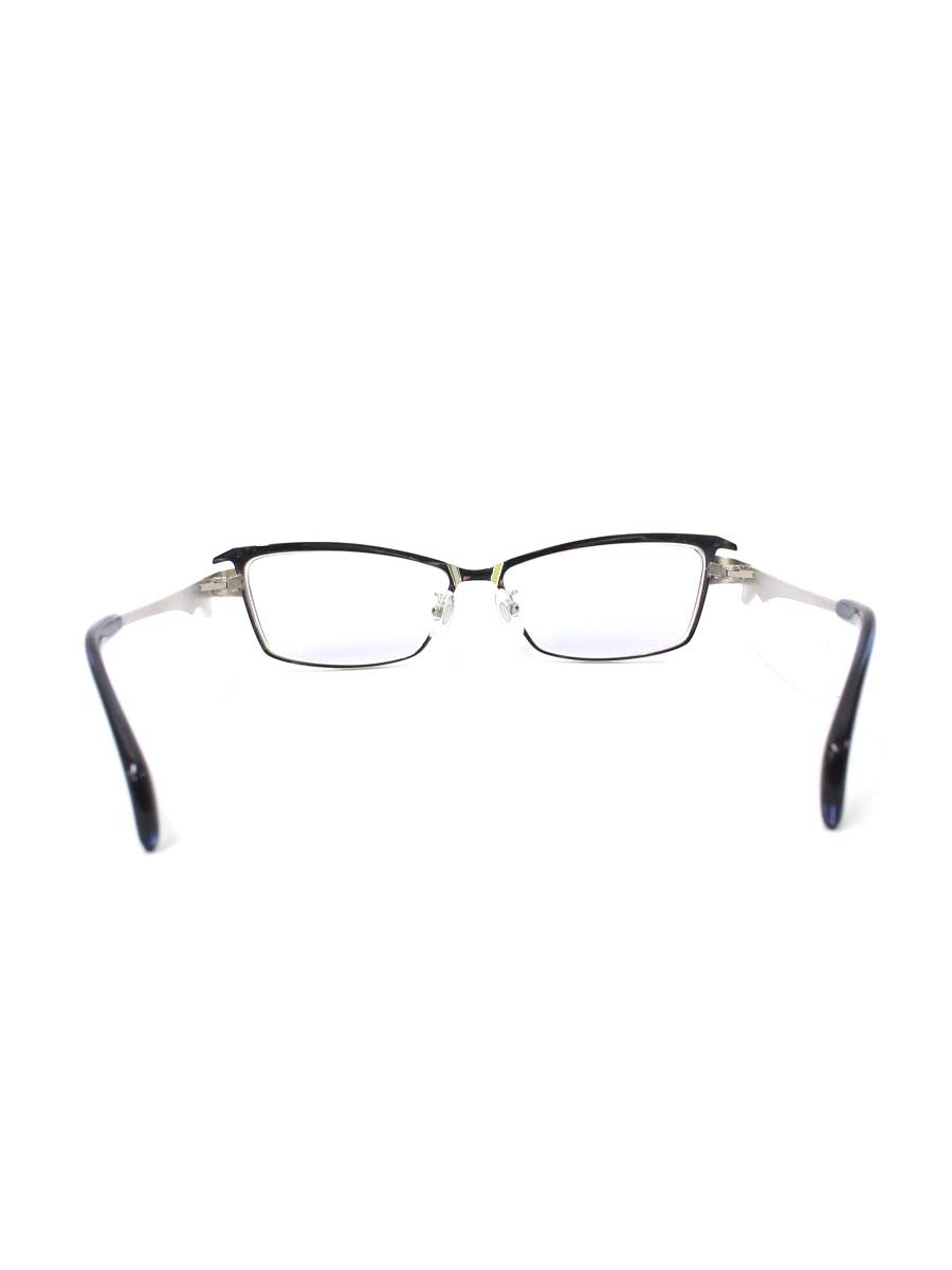 サムライ翔 SS-T30 メガネ シルバー/ネイビー メタルフレーム スクエア ITSP62IHQ8PE