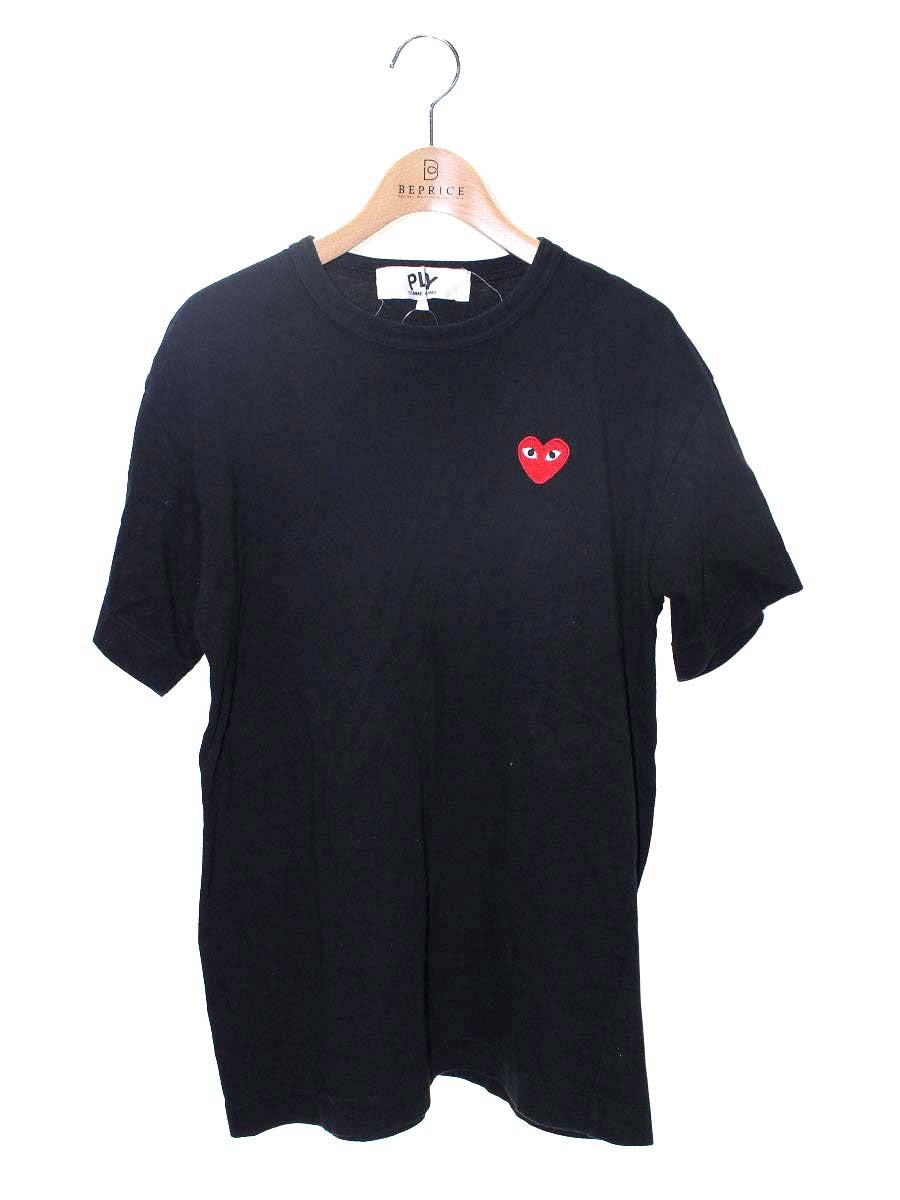 プレイコムデギャルソン AZ-T108 Tシャツ L ブラック ハート IT4IE5HYTZIA