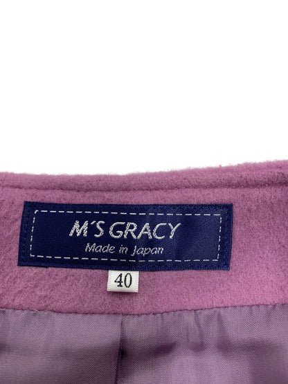 エムズグレイシー Purple Coat 819526 コート 40 パープル ITD5VSQL3CU6