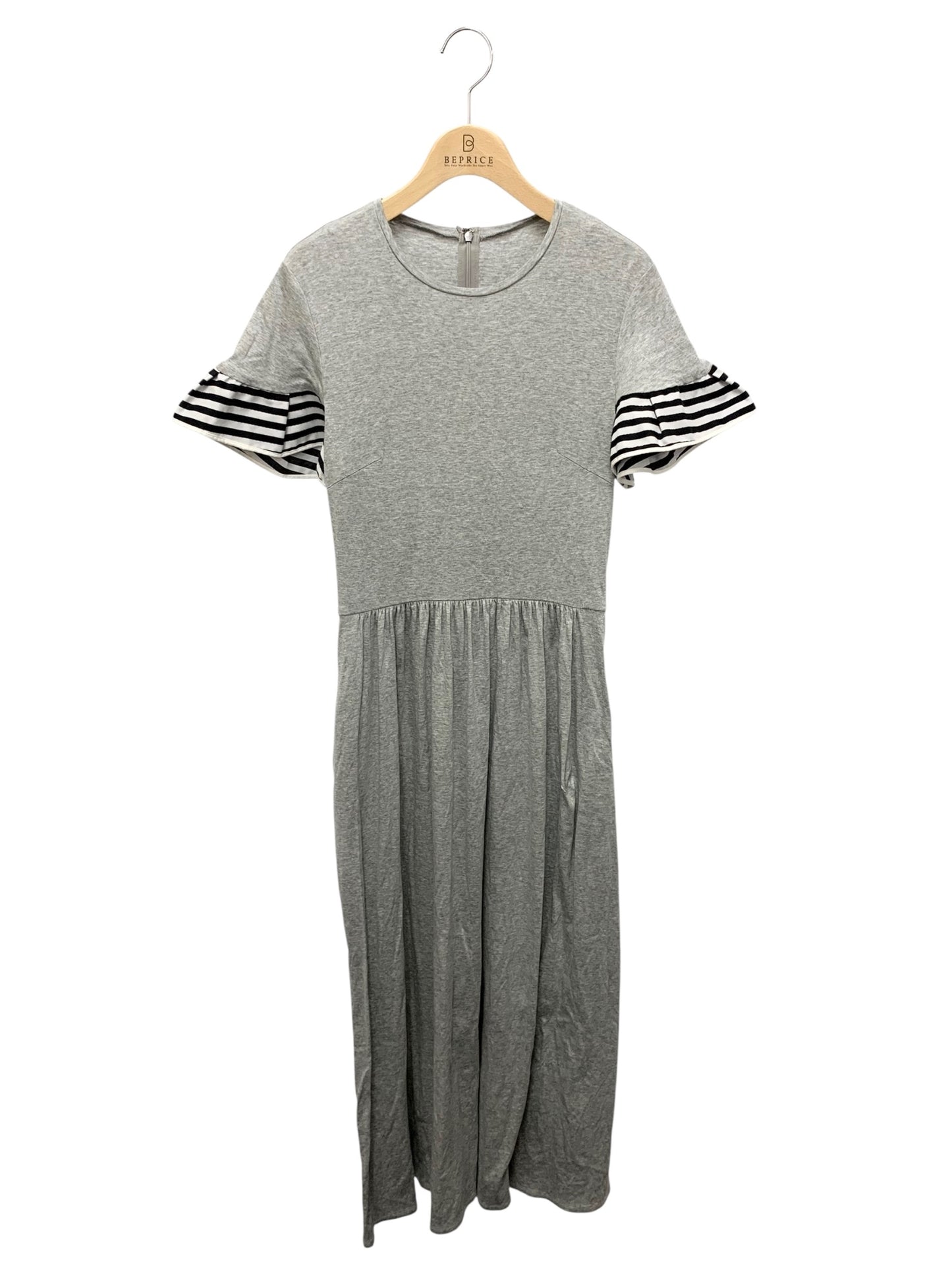 ボーダーズアットバルコニー BD2111-2k-29 ワンピース 38 グレー RUFFLED MAXI DRESS ITBVA9JBH1SW 【SALE】