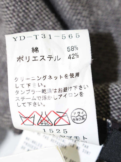 ワイズ YD-T31-565 ブラウス 2 グレー チェック柄 コットン混 ITHE49J2SHEE