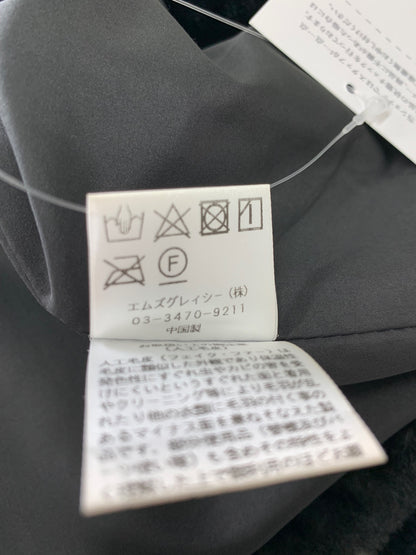 エムズグレイシー 396508 コート ブラック エコファー IT6GEPBU8YF4