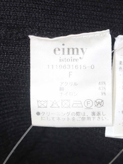 エイミーイストワール パールフロントフレアニットワンピース 1119631615-0 F ブラック IT1RQKCNTT4R