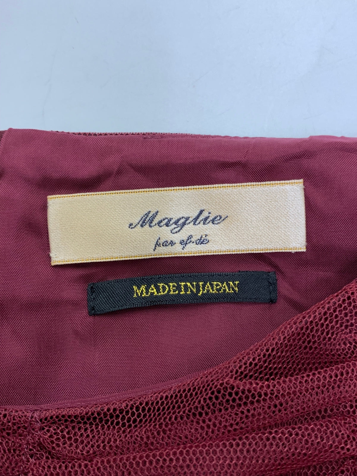 マーリエパーエフデ 59-73121022 ワンピース 7 レッド メッシュ地 フリル ITY5EQMCI49I
