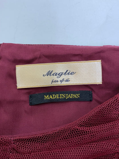 マーリエパーエフデ 59-73121022 ワンピース 7 レッド メッシュ地 フリル ITY5EQMCI49I