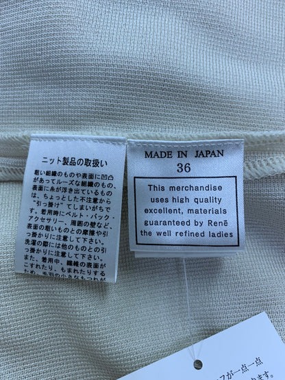 ルネ 6432240 ワンピース 36 ベージュ ニット フラワー 刺繍 パール ITOT6IQUR4UG