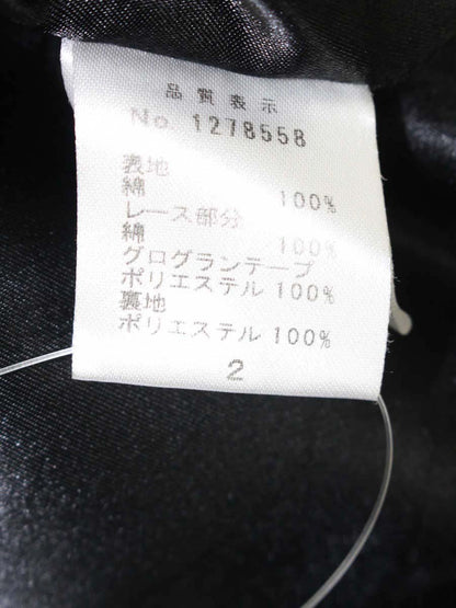 ギャラリービスコンティ 1278558 ワンピース 2 ブラック カットワーク リボン IT972UZFZSTG