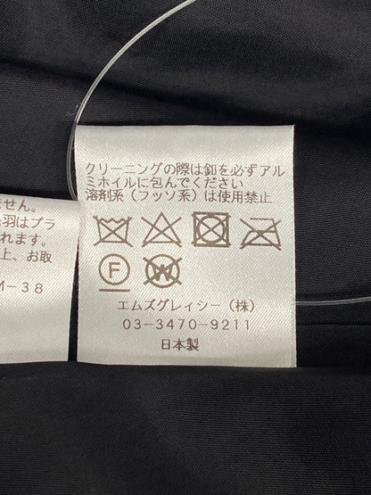 エムズグレイシー フロッキー加工ギャザースカート 217519 スカート 42 ブラック ITU573LNTD80 【SALE】