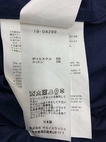 サカイ 19-04299 プルオーバーシャツ 2 ネイビー プリーツ ITH56V2A0C36