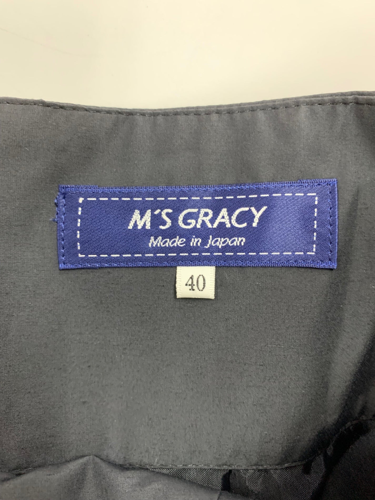 エムズグレイシー シフォンフラワープリント 517307 スカート 40 ネイビー ITQI8YB5GHPC