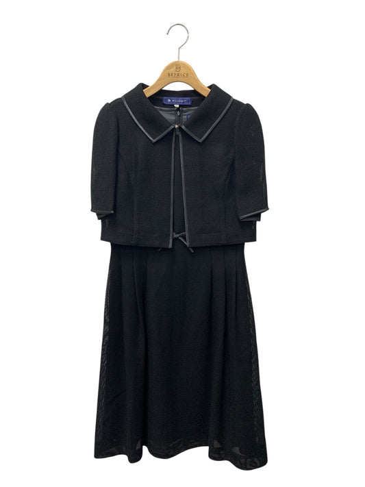 エムズグレイシー 424322/421409 ワンピーススーツ 38 ブラック リボン ITPZBA4TDVUU