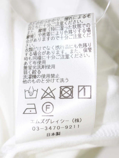 エムズグレイシー 115325 Tシャツ カットソー 38 ホワイト ラッフル袖 ITA01CG8OBOW