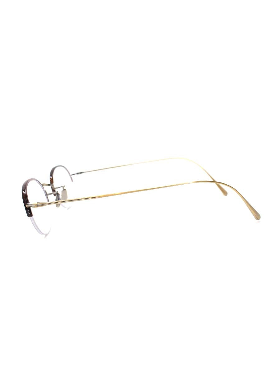 アイヴァン7285 1003 メガネ EV DEMI2/ANTIQUE GOLD コンビフレーム ナイロール オーバルシェイプ ITS6NHDIFL9B