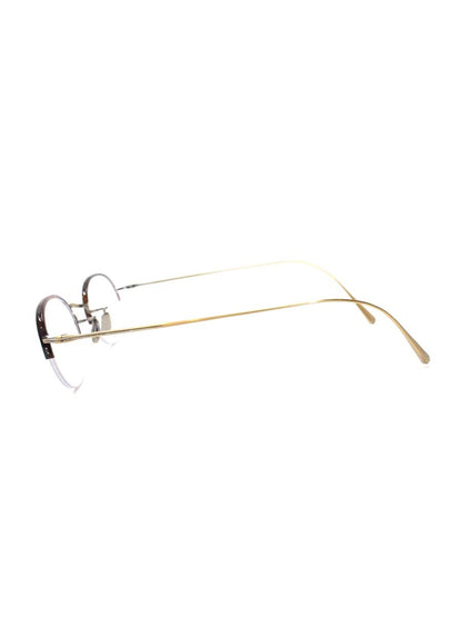 アイヴァン7285 1003 メガネ EV DEMI2/ANTIQUE GOLD コンビフレーム ナイロール オーバルシェイプ ITS6NHDIFL9B