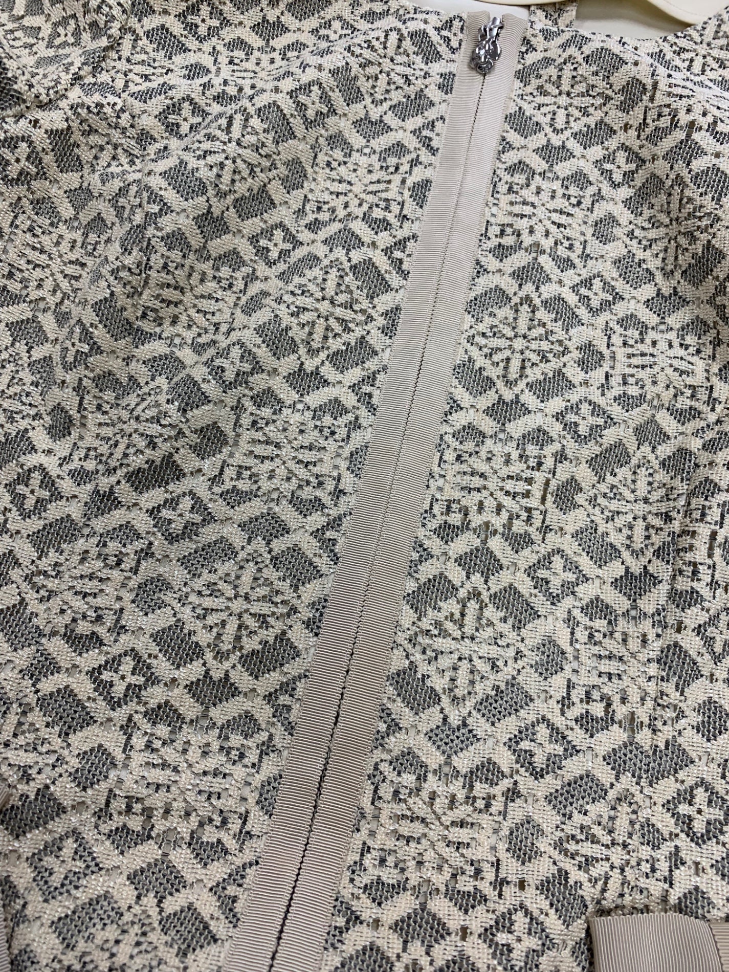 エムズグレイシー 511602 ワンピース 42 ベージュ レース リボン 花 IT1DLXIHKLYQ