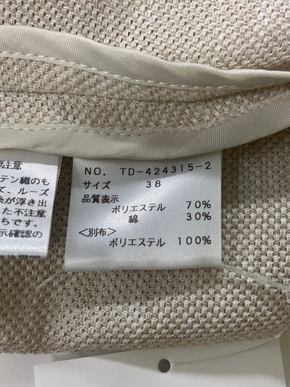 エムズグレイシー 424315 ジャケット 38 ベージュ フリル IT4ZL2FFAVRK