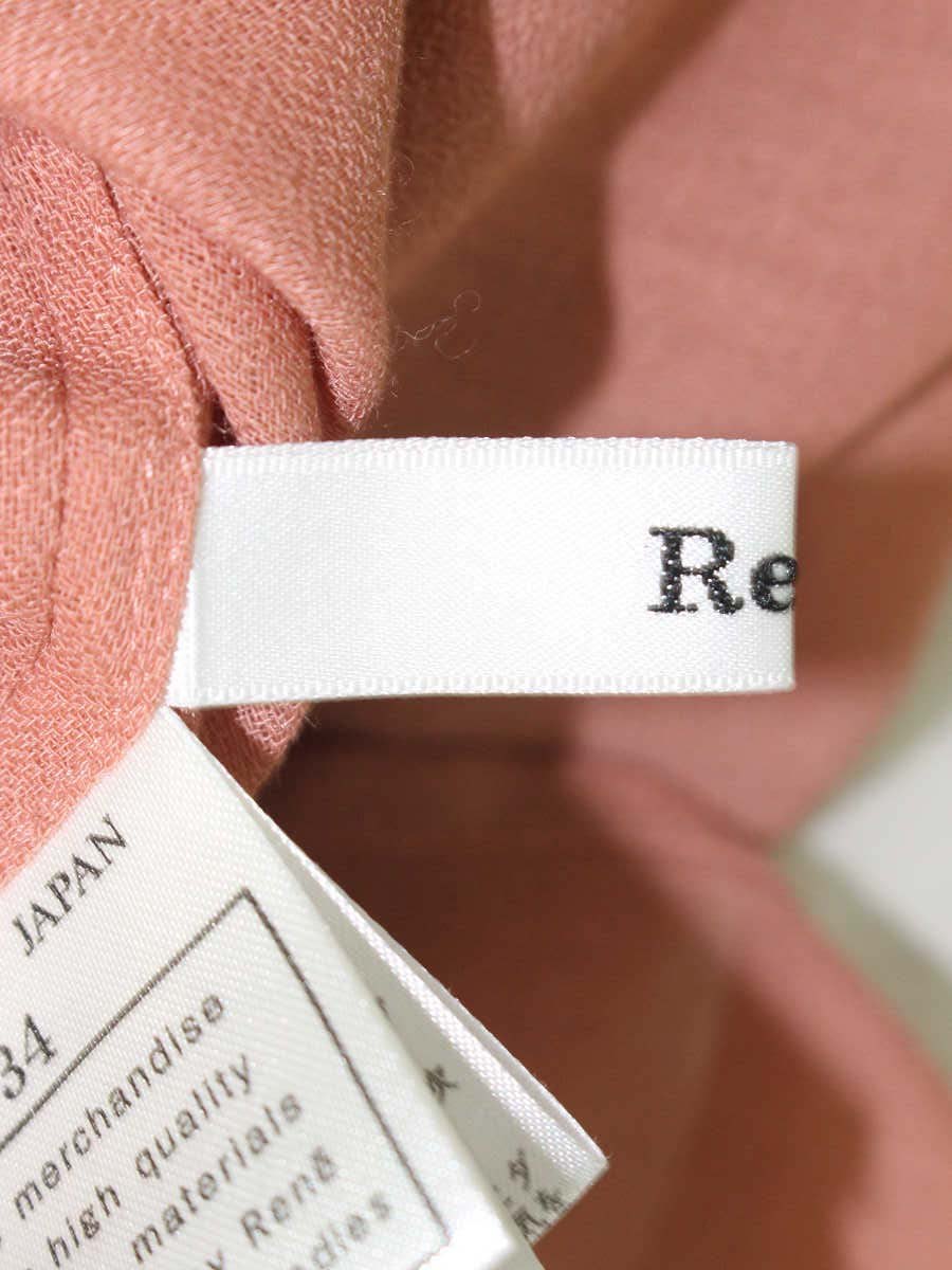 ルネ 6031120 ブラウス 34 ピンク リボン タック フリル オーガンジー ITJ0JF9FQTRS