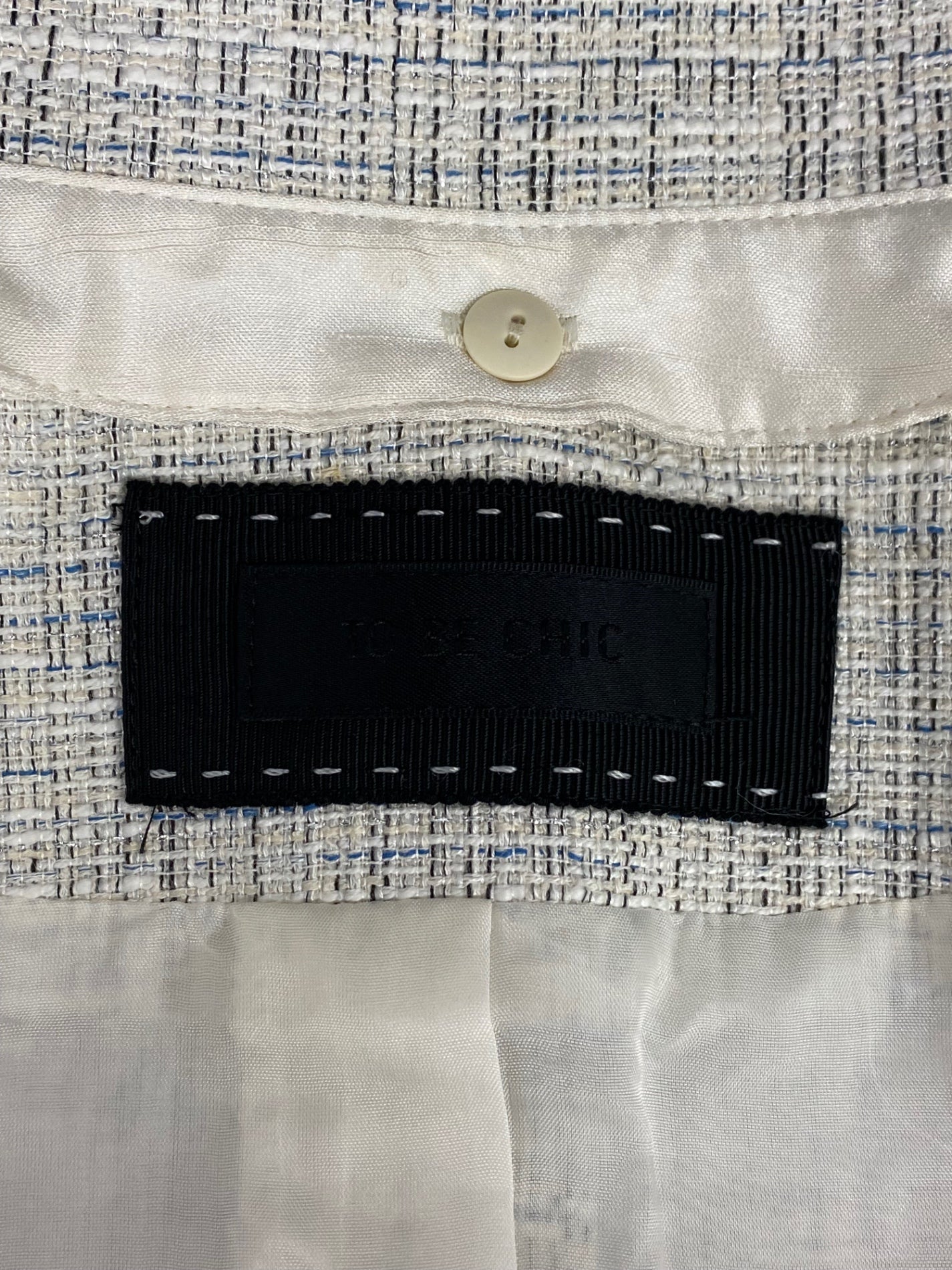 トゥービーシック W5E03-511-05 ジャケット 40 ホワイト ツイード ITSD5C19YE1A