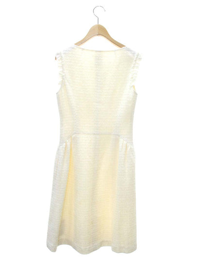 ルネ 6946620 ワンピース 34 アイボリー ツイード フリル ITJ8052D57KO