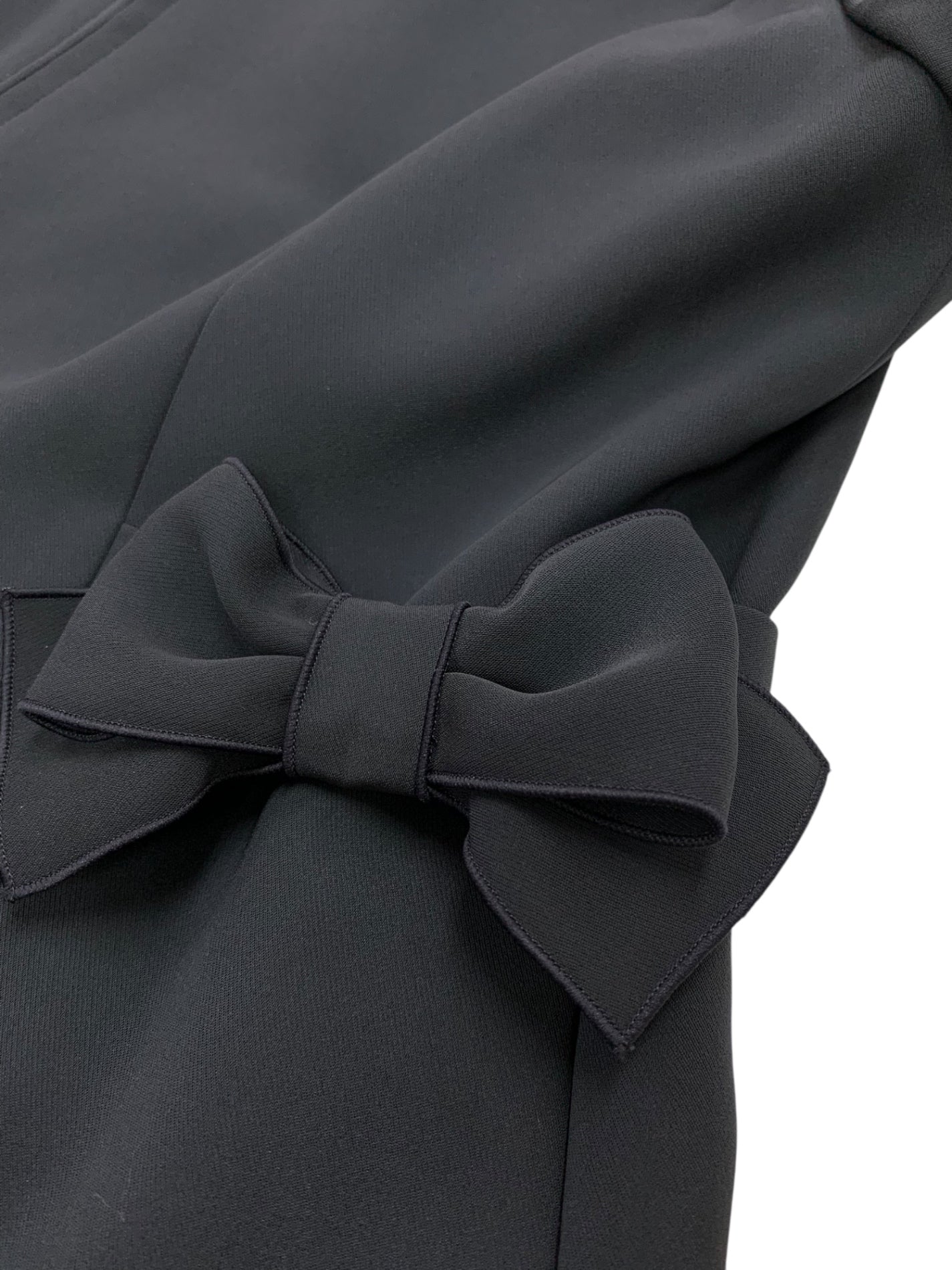 エムズグレイシー 514122 ジャケット 42 ネイビー ノーカラー リボン ジップアップ IT2UCRS0WJ6G