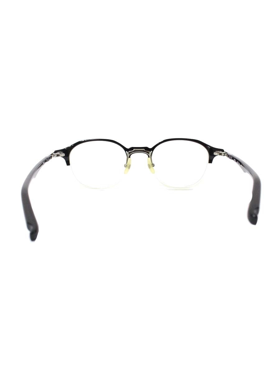 フォーナインズ NPM-60 メガネ ブラック/クリア/シルバー コンビ ウェリントン col.6382 ITWN336FIE7O