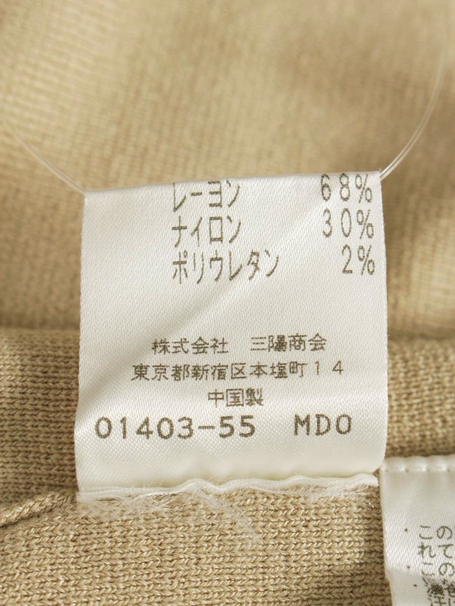 トゥービーシック UME95-767-40 ワンピース 40 ベージュ ニット ベロア リボン ITOOTTUX20FM