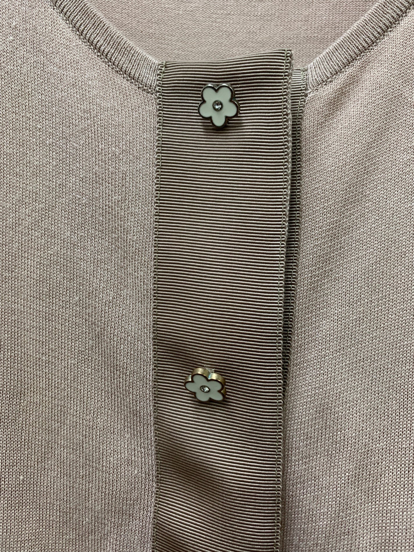 エムズグレイシー お花刺繍入りクチュールニット 318325 カーディガン 38 ベージュ ITAP0WRKI4Q6