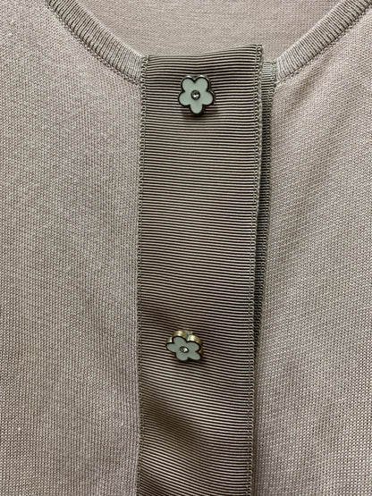 エムズグレイシー お花刺繍入りクチュールニット 318325 カーディガン 38 ベージュ ITAP0WRKI4Q6