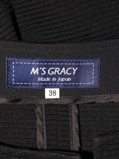 エムズグレイシー 0487 カーディガン 38 ブラック パールボタン IT1GCL1UMK4K