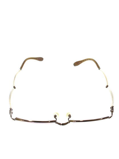 ラインアートシャルマン XL1008 メガネ ブラウン メタルフレーム ハーフリム オーバル ITYE9KXVO4YC