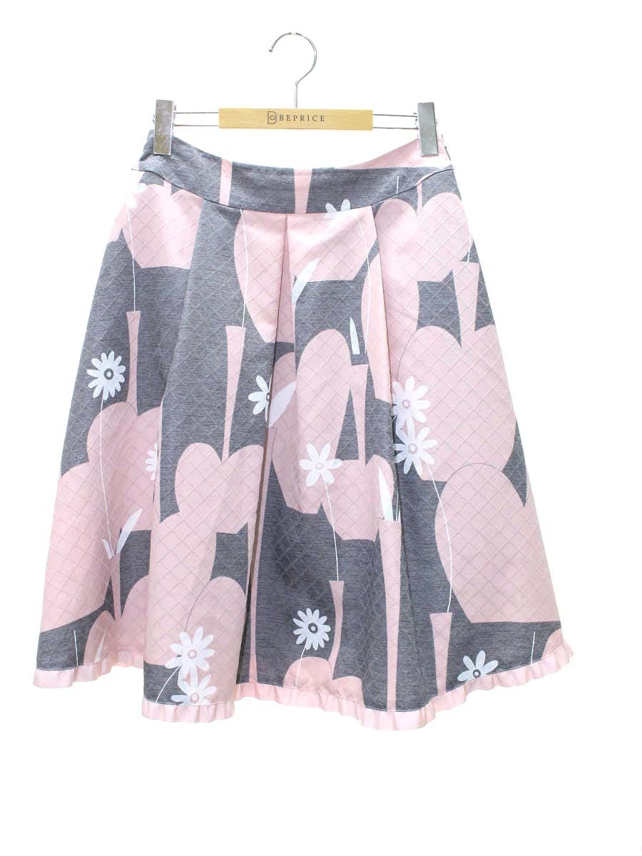 エムズグレイシー 117123 スカート 40 ピンク フラワー ITPBM8JGCXB0