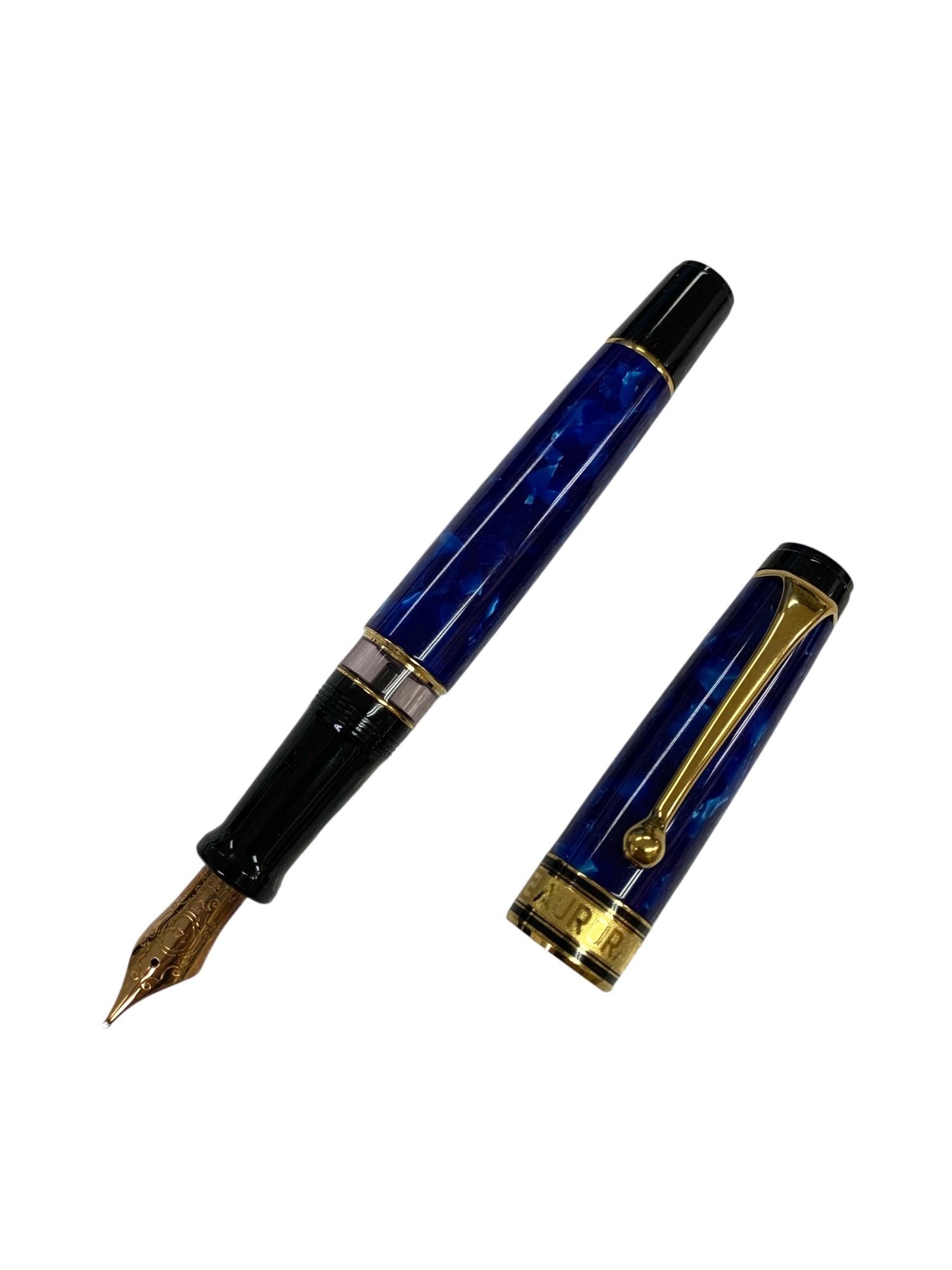 アウロラ 万年筆 オプティマ ブルーGT ブルー B 14K | 中古ブランド品