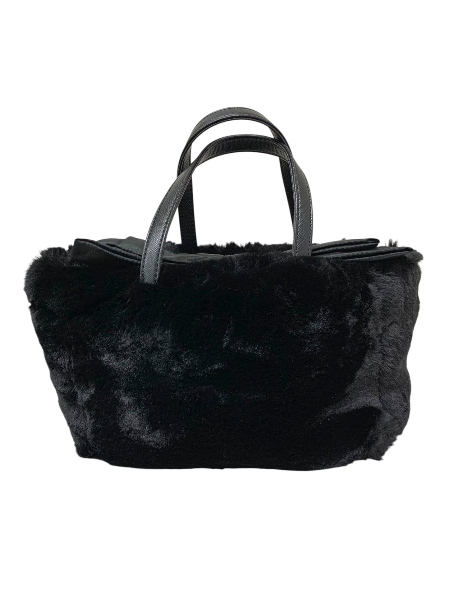 エムズグレイシー 674527 ハンドバッグ ブラック フェイクファー バッグインバッグ リボン ITVMIWYK4SHG