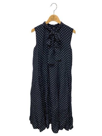 フォクシーブティック Lorraine Dress ロレーヌドレス 43446 ワンピース 38 ネイビー ドット柄 シルク ITSUOW60F91G