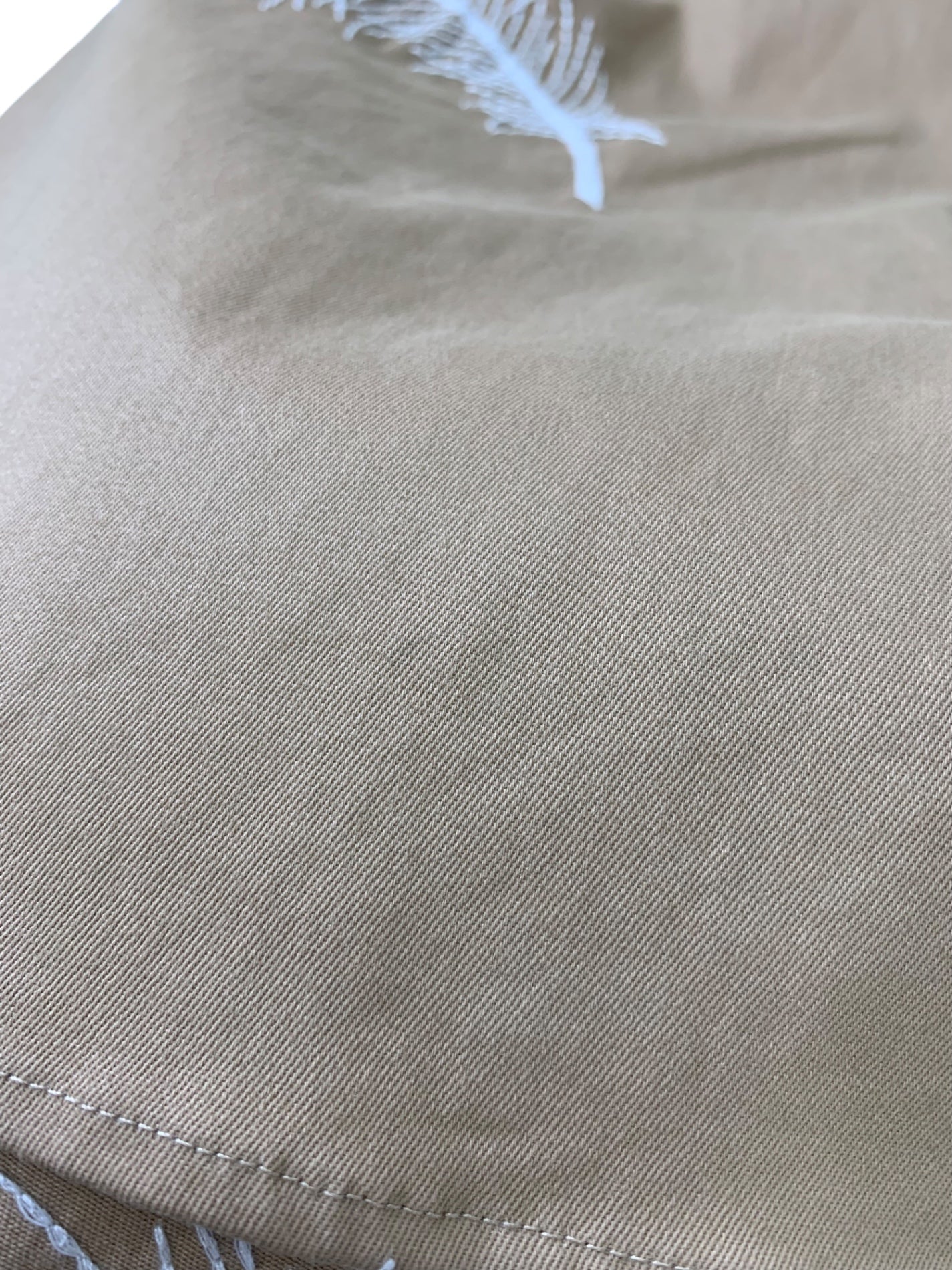 セブンテンバイミホカワヒト 4A301 スカート M ベージュ フェザー 羽モチーフ 刺繍 フレア IT4V1YA4LOF8