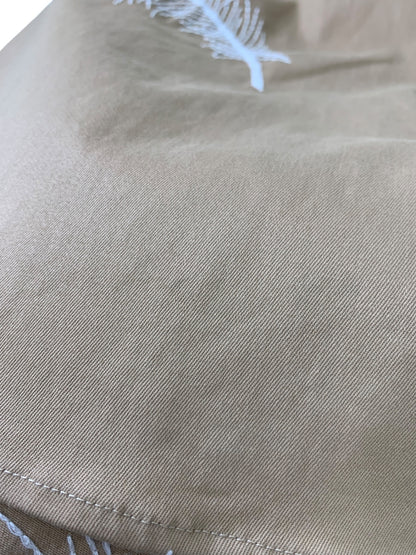 セブンテンバイミホカワヒト 4A301 スカート M ベージュ フェザー 羽モチーフ 刺繍 フレア IT4V1YA4LOF8