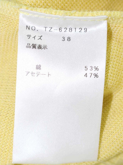 エムズグレイシー 628129 ボレロ カーディガン 38 イエロー ラインストーン リボン IT7NQJB3Q6OE
