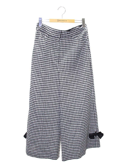 エムズグレイシー 416301 パンツ 38 ブラック ギンガムチェックワイドパンツ ITWHU4C9LZ00 【SALE】