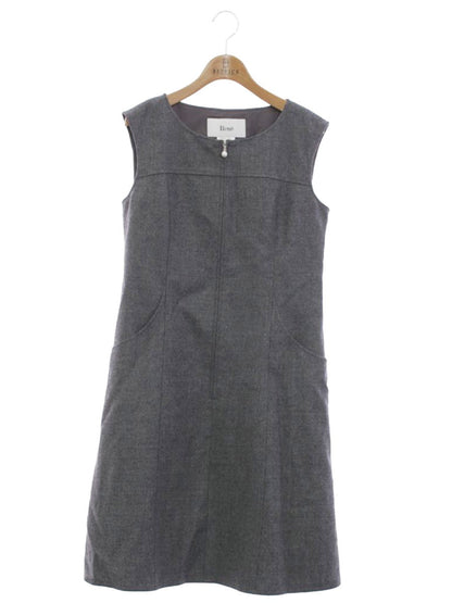 ルネ 6046090 ワンピース 36 グレー フロントジップ ウール混 ITWD3XAH9TZS