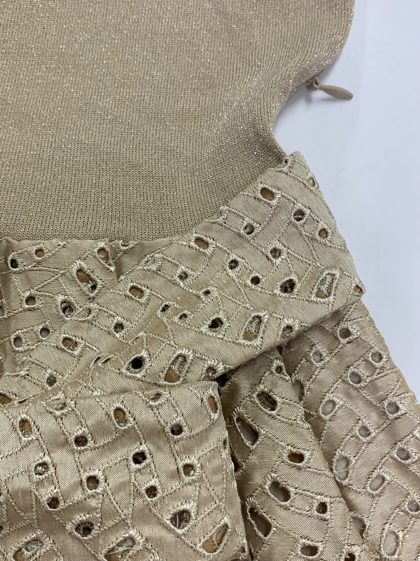 トッカ CKRTOBM0255 ワンピース XS ベージュ ラメ カットワークレース ITVY0360PVB4