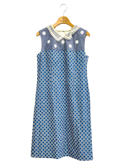 ルネ 6726440 ワンピース 36 ネイビー/ブルー レース フラワーモチーフ 刺繍 ITBZG9HL5SXC