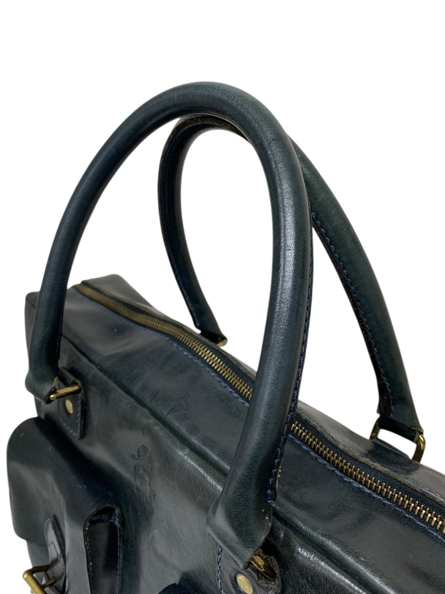 サンダスト モルペウス ブリーフケース ネイビー ビジネスバッグ レザー IT8DG6O6N328